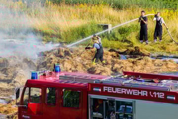 Rauchwolke über der A2: Heuballen brennen bei Peine