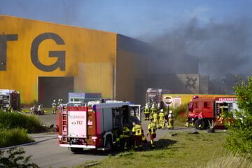 Lagerhalle in Brand: Dutzende Kräfte im Einsatz