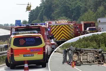 Unfall A13: Schlimmer Unfall auf der A13: Transporter rast in Baustelle - acht Personen verletzt