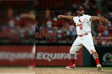 Albert Pujols surprise pitches to historic MLB debut