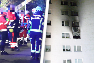 Mann springt während Brand fünf Stockwerke in den Tod: Retter traumatisiert