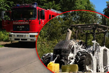 Traktor brennt komplett aus - und hinterlässt Riesen-Schaden!
