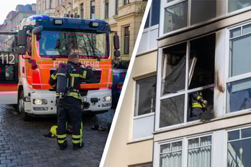 Leipzig: Wohnung im Leipziger Osten in Flammen: Mieter verletzt im Krankenhaus
