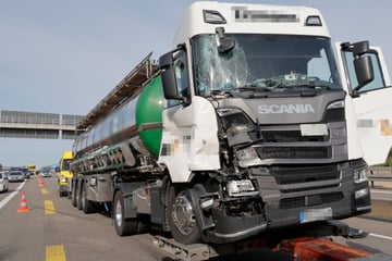 Unfall A4: Lkw-Crash sorgt für Stau auf A4 in Chemnitz