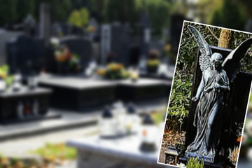 Polizei steht vor Rätsel: Wer hat den 300-Kilo-Engel vom Friedhof geklaut?