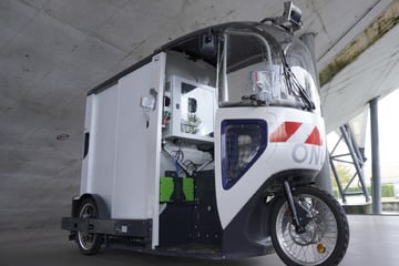 Selbstfahrendes Lastenrad: Pilottest im Elbauenpark gestartet