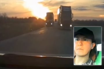 Frontalcrash mit Laster droht: Wie Familienvater reagiert, lässt alle staunen