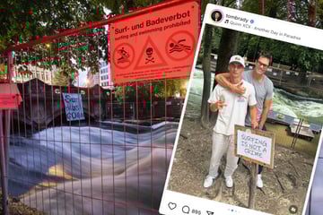 München: Football-Star Tom Brady an der Eisbachwelle: "Surfing is not a crime"