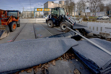 Chemnitz: Was machen die Decken auf den Gleisen in der Zwickauer Straße?
