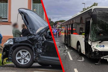 VW-Fahrerin (82) übersieht Schulbus: Vier Kinder und Chaos-Rentnerin verletzt!