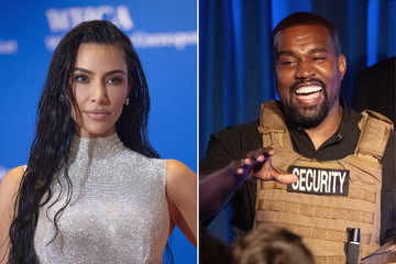 Kanye West sports bizarre fashion choice on outing with his and Kim Kardashian's kids