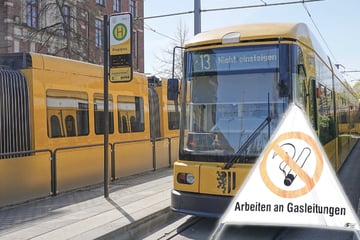 Dresden: Gas-Alarm in Dresden: Leck hält Straßenbahnen gefangen - Sperrung bis Dienstag