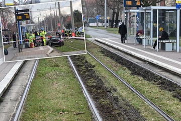 Unglück an tragischem Unfallort: Laster rauscht in Haltestelle und bleibt stecken