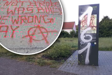 Dresden: Graffiti wecken Verdacht: Teuer umgestalteter Südpark verschandelt