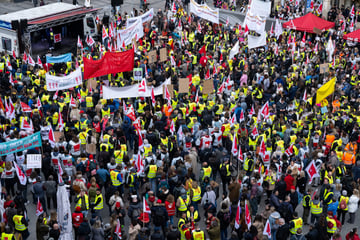 "Großstreiktag" in München: Über 10.000 Beschäftigte beteiligen sich an Aktionen in Bayern