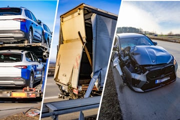 Unfall A17: Dreier-Kollision auf A17: BMW-Fahrerin und Beifahrer verletzt