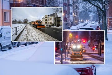 Chemnitz: Chemnitzer Räumdienst tourt im Dauereinsatz, aber manche Hauptstraßen bleiben weiß 