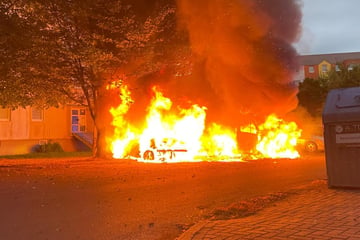 Wohnmobil lichterloh in Flammen: Sieben weitere Autos beschädigt