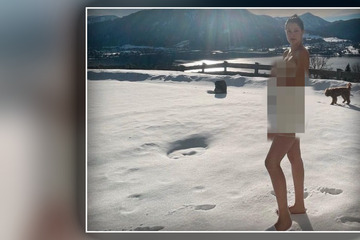 Rebecca Mir posiert (fast) nackt im Schnee, doch Fans flippen DESHALB aus