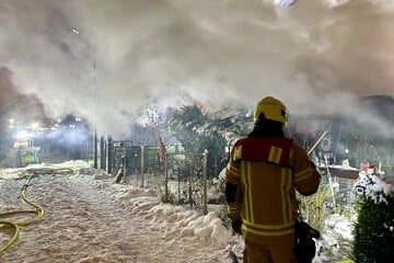 Berlin: Laube steht in Köpenick in Flammen: Explosionsgefahr durch Gasflaschen