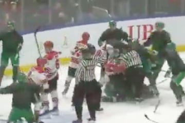 Was ist denn hier los? Polizei und Feuerwehr prügeln wie wild aufeinander ein