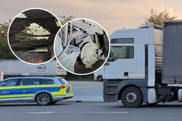 Polizei zieht völlig kaputten Sattelschlepper auf A72 aus dem Verkehr