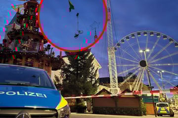 Statt Weihnachtsmann: Aktivisten kapern Hochseil in Karlsruhe