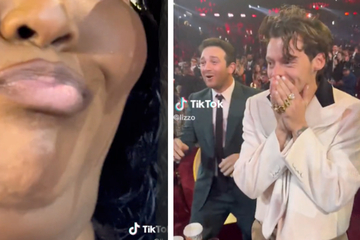 Lizzo captures emotional moment of Harry Styles' Grammy win!