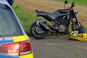 Motorrad-Unfall in Leipzig: Biker im Krankenhaus