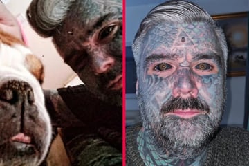 Most tattooed man in Britain complains that adults are "terrified" of him and think he's a clown