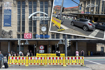 Leipzig: Lebensgefahr vorm Leipziger Hauptbahnhof: Fußgänger ignorieren Sperrung