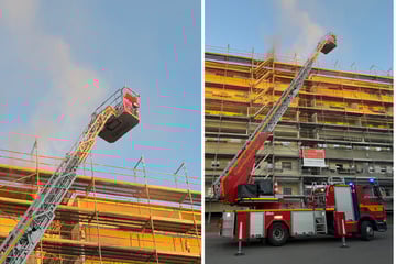 Dresden: Brand in Dresdner Plattenbau: Feuerwehrmann erleidet Kreislaufkollaps