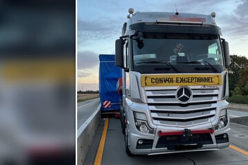 Unfall A14: Schwertransporter steckt auf A14 bei Magdeburg fest: Folgenreiche Sperrung droht