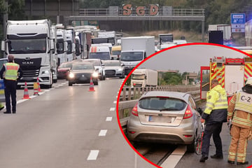Unfall A4: Unfall auf A4 bei Dresden: Ford-Fahrer erleidet medizinischen Notfall und muss wiederbelebt werden