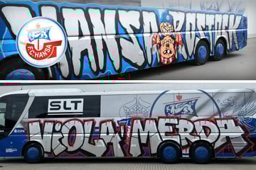 Hansa-Bus am Zwickauer Stadion beschmiert: So reagieren die Fans