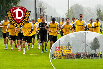 Dynamo im Trainingslager: Strömender Regen beim Foto, doch die Fans sind hart im Nehmen