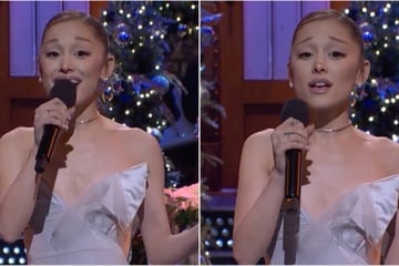 Ariana Grande spoofs Mariah Carey's ultimate Christmas hit on SNL as bestie Bowen Yang takes his final bow