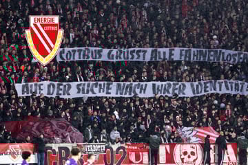 Cottbus provoziert in Aue, aber: Ist dieses Spruchband überhaupt strafbar?