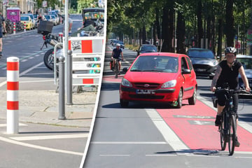 Dresden: Neuheit in Dresden: Radweg bekommt Poller-Schutz