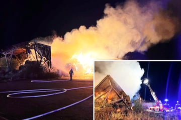 Großbrand in Sachsen: Feuerwehr kämpft stundenlang gegen Flammen