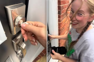 Paar betritt neues Haus zum ersten Mal: Kaum sind sie im Flur, trauen sie ihren Augen kaum