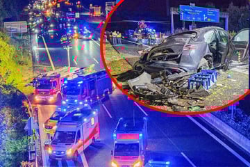 Unfall A8: Auto überschlägt sich und fängt Feuer: Zwei teils lebensgefährlich Verletzte auf A8
