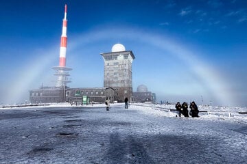 "Weißer Regenbogen": Seltenes Naturphänomen auf dem Brocken