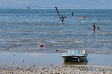 Seegrund war bereits sichtbar: Bodensee-Pegelstand steigt wieder an