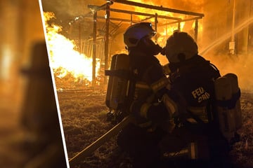 Flammen greifen auf Wohnhaus über: Zwei Verletzte bei Carportbrand nahe Leipzig