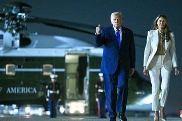 Donald and Melania Trump caught having heated exchange aboard Marine One