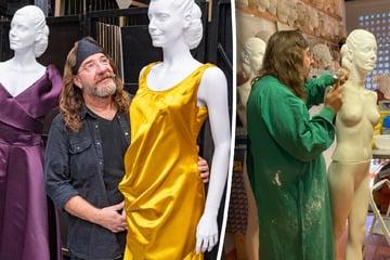 Dresden: Ein Meisterwerk von Maskenbildner Fietze: Sechs Gips-Evitas für die Operetten-Bühne