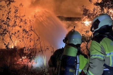 Dresden: Kniffliger Einsatz für die Feuerwehr: Flammen schlagen aus Trachauer Datsche