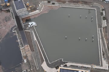 Leipzig: Wiedereröffnung zum Greifen nah! Neuer Leipziger Stadthafen erstmals mit Wasser gefüllt