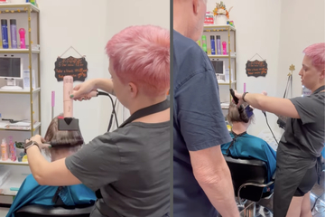 Mann begleitet Ehefrau zum Haareschneiden: Was er dort tut, rührt die Friseurin zu Tränen
